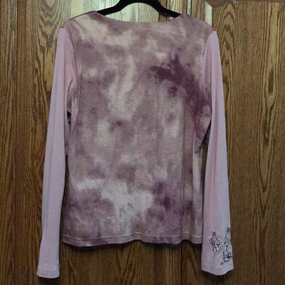 Embroidered multi colored pink blouse. - Picture 4 of 4